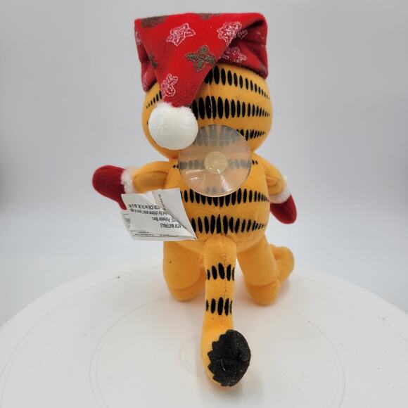 Garfield Christmas 11" Santa Hat Suction Cup Plush Stuffed Animal Russell Stover - Picture 6 of 7